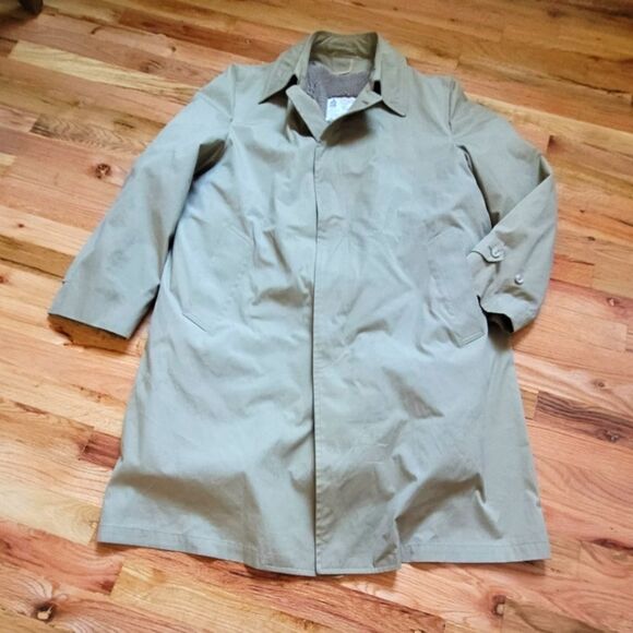 London Fog Single Breasted Trench Coat Removable Fleece Lining 40 - Picture 2 of 16